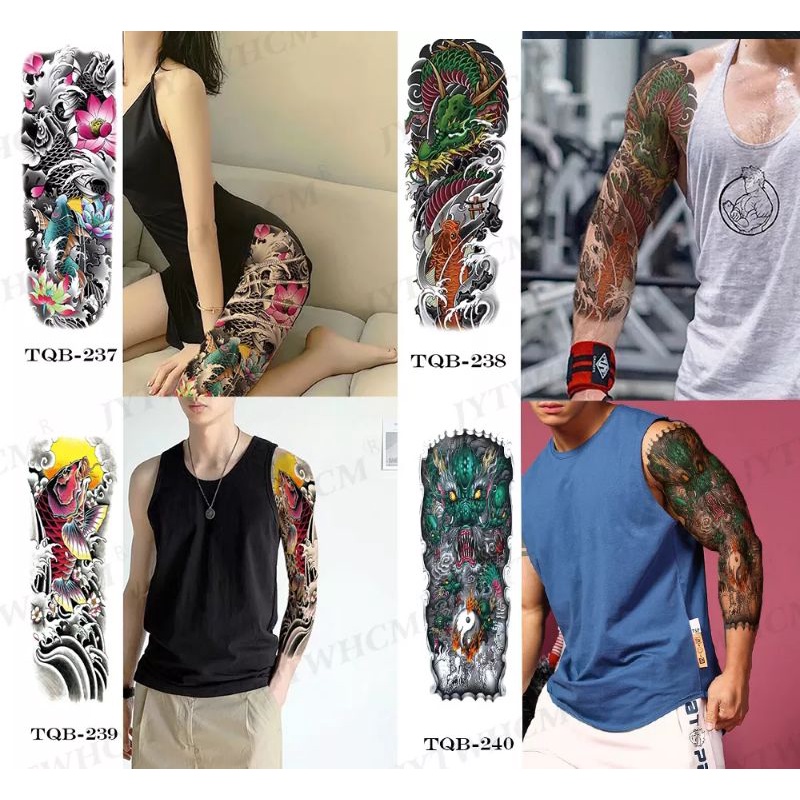 Tatto full arm 2001 terbaru GRATIS BUBLE WRAP MODEL TQB