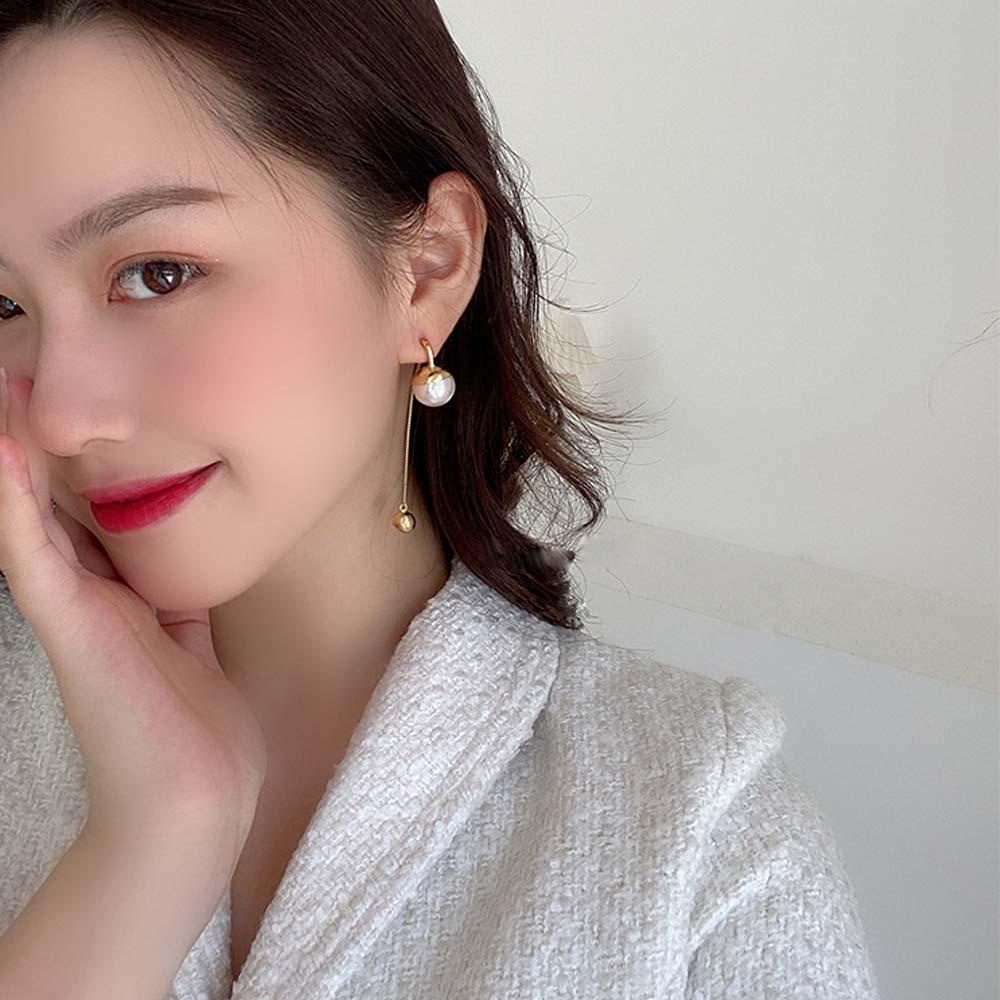 Nickolas1 Anting Menjuntai Temperamen Elegan Wanita Rantai Rumbai Perhiasan Fashion Korea