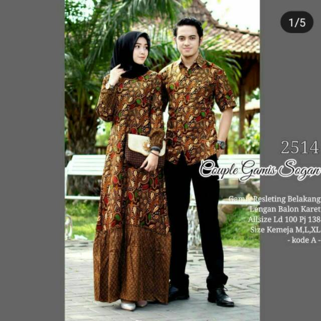 Maura couple - Sania Ruffle Batik Couple Ori Ndoro Jowi DNT