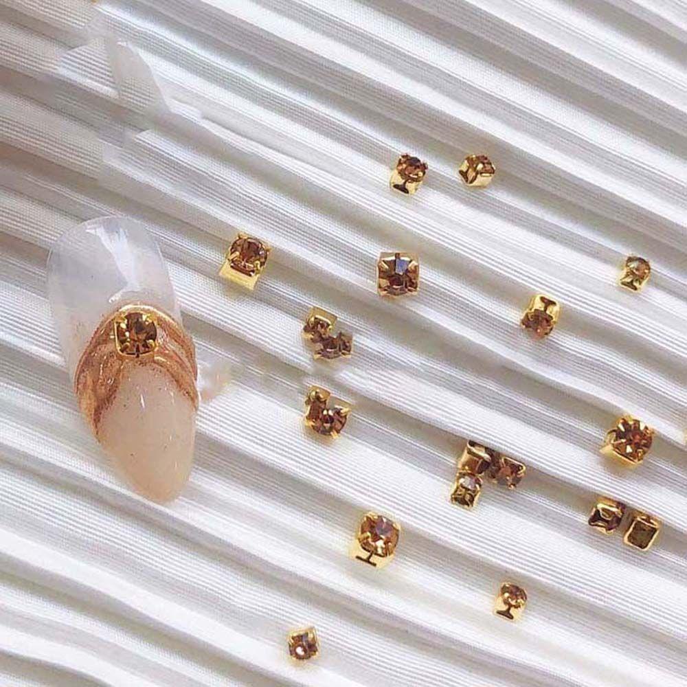 Mxbeauty Kuku Berlian Imitasi 3D Shiny Claw Diamond Nail Art Drills Zircon Kristal DIY Dekorasi Nail Art