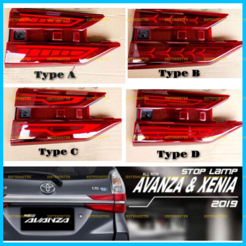 Lampu Stoplamp Belakang Reflektor Avanza Xenia 2019 2021 LED
