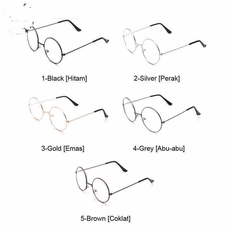 Kaca Mata Bulat Design  Pria Dan Wanita / Kacamata Oval /Kacamata Design Retro Pria-2