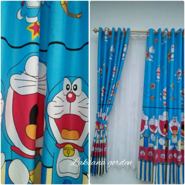 GORDEN KARAKTER DORAEMON #JENDELA #PINTU  MODEL RING SMOKRING UKURAN LEBAR 140CM TINGGI 210CM