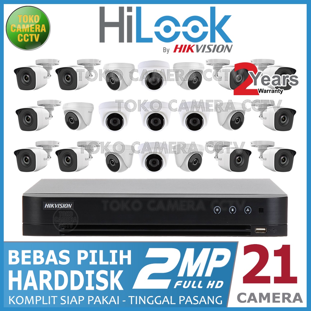 PAKET CCTV HILOOK 2MP 32 CHANNEL 21 KAMERA