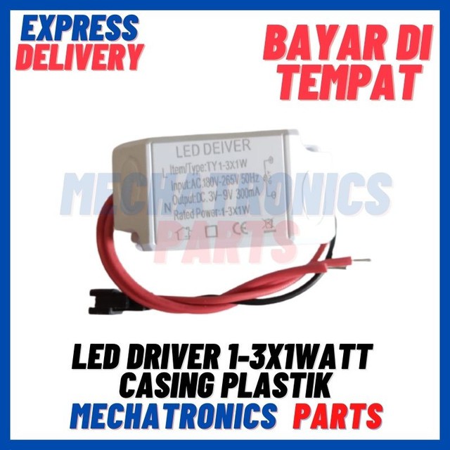 [DSP-9413] LED DRIVER 1-3X1WATT CASING PLASTIK
