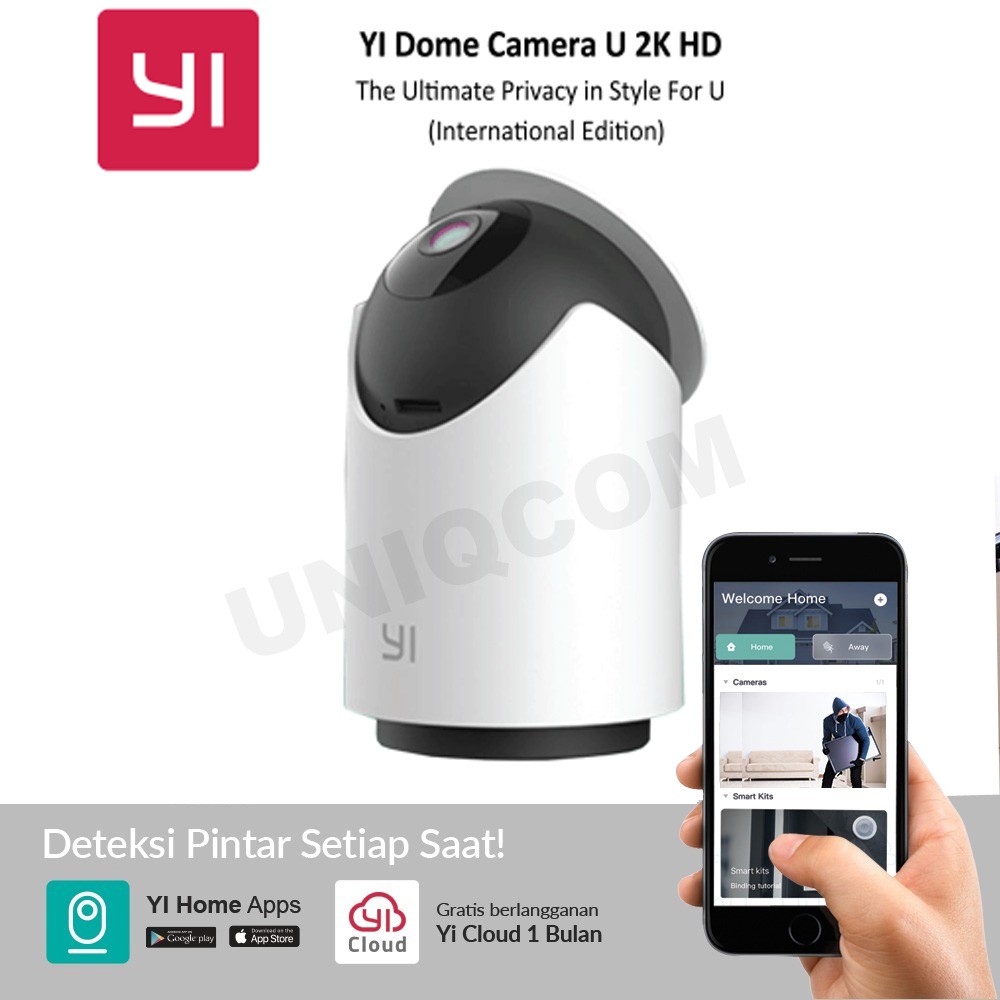 CCTV Xiaomi Yi Dome Camera U 3MP Face Detection IP Camera Garansi 1th