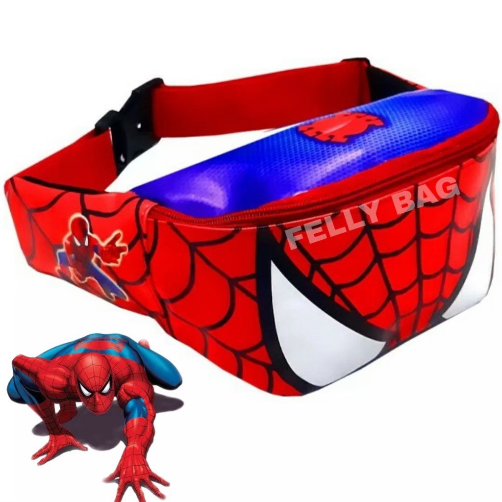 NIQABIS WAISTBAG ANAK LAKI TAYO TOBOT SPIDERMAN BATMAN ULTRAMAN TAS SELEMPANG ANAK COWOK MURAH