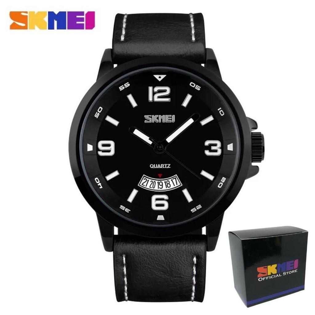 SKMEI 9115 ORIGINAL WATERESISTAN/JAM TANGAN COWOK SKMEI 9115 LEATHER STRAP KULIT/SKMEI 9115 KULIT TERBERU/SKMEI 9115 TERMURAH