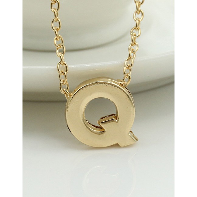 Fashion Gold Color Letter J-R Shape Decorated Necklace