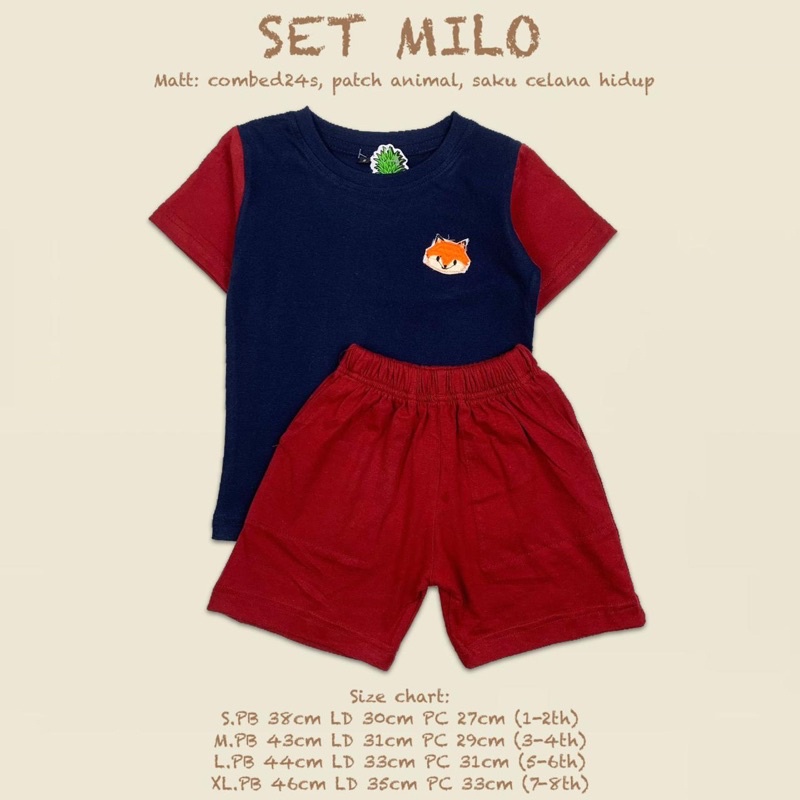 Setelan Anak Milo Unisex Original Pineapple Kaos Anak Super Premium Terlaris Termurah Best Seller