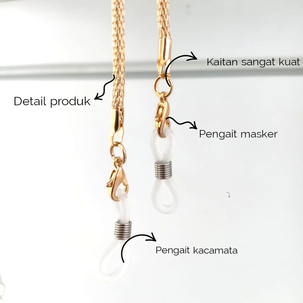 Strap tali Kacamata dan Masker 2 in 1