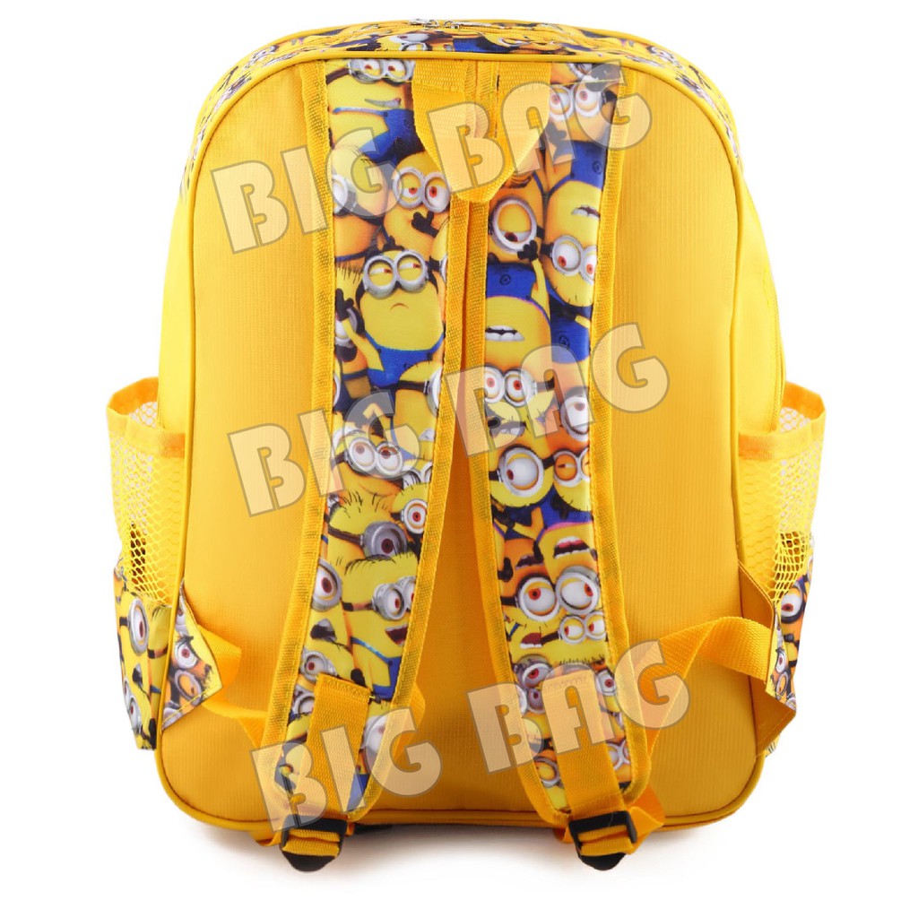 Tas Ransel Anak MINION - Present - Yellow + FREE Botol Minum &amp; Lunchbox RTM