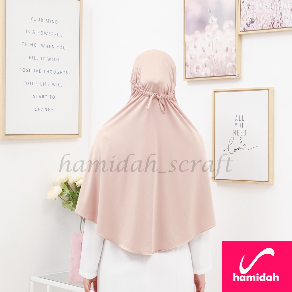 HIJAB BERGO SERUT TALI HAMIDAH ORIGINAL BAHAN JERSEY