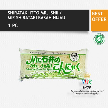 Mie Shirataki Sirataki Shiratake Beras Rice Konnyaku Diet Tsubu Basah Hijau Kuning Kuetiaw Fettucine Fetucine Kering Halal DEBM
