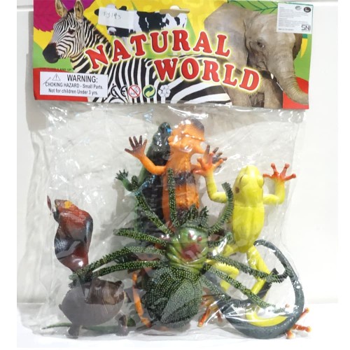 Mainan Anak Figure Binatang Natural World Bahan Karet