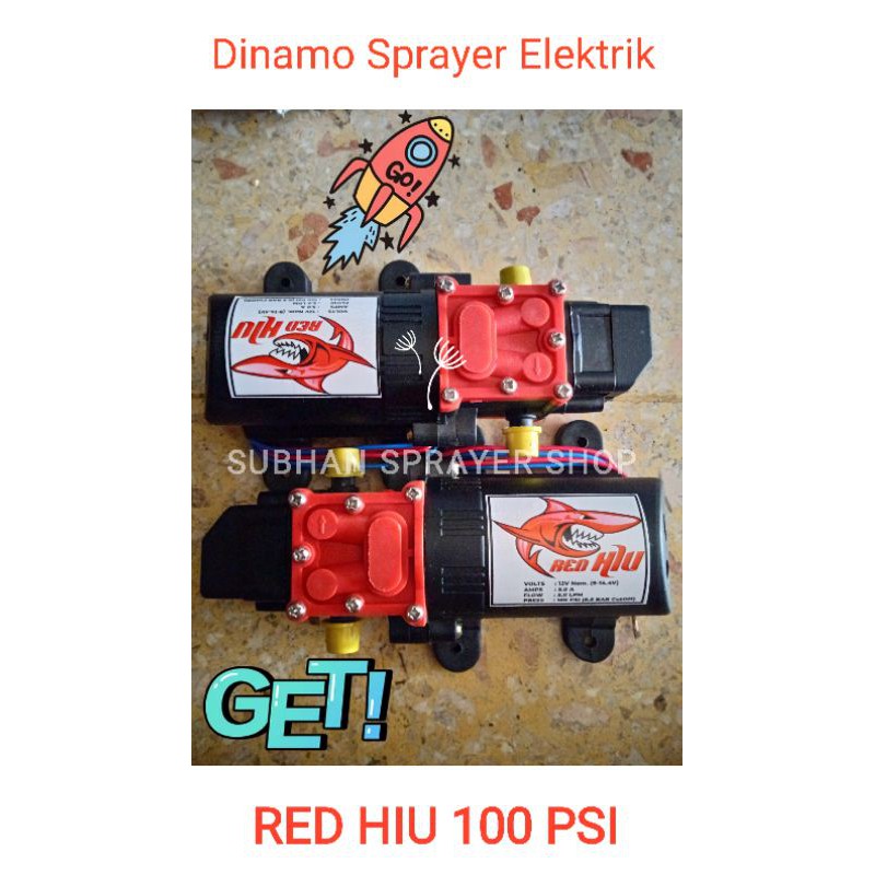 Dinamo Pompa Sprayer RED HIU Air DC 12 Volt Murah
