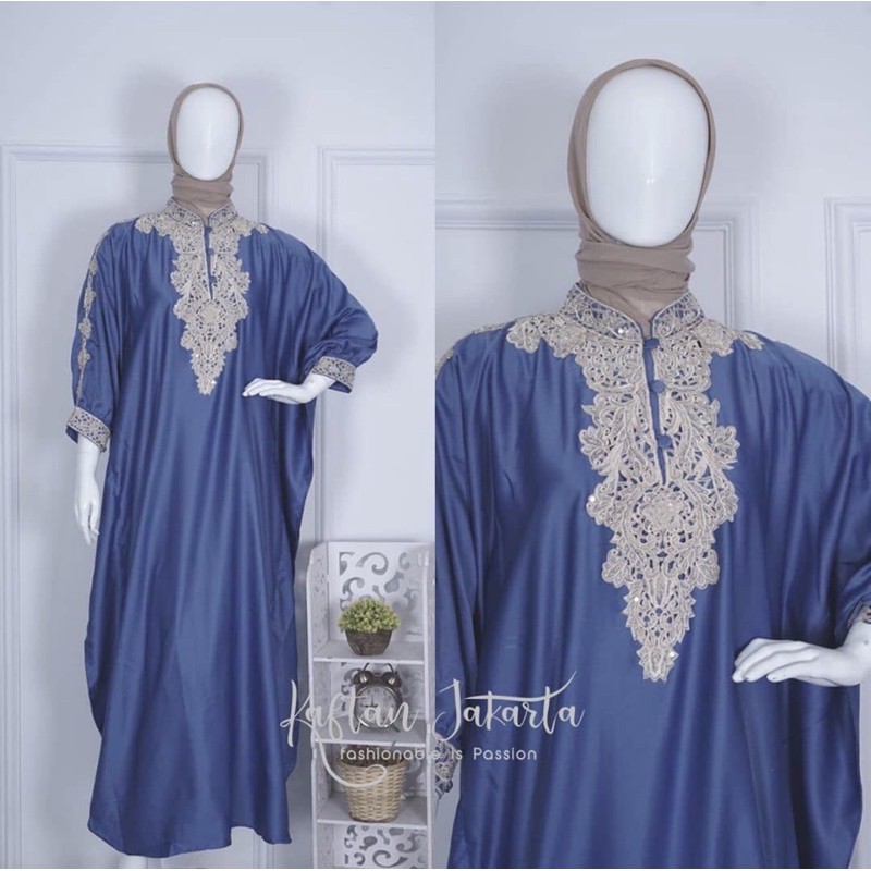 Kaftan Rosalind | Kaftan Wanita Busui Friendly Satin Velvet Premium By Kaftan Jakarta
