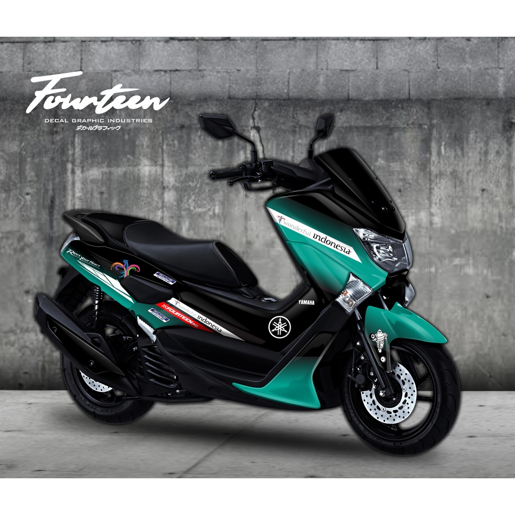 Sticker Nmax Full Body / Decal Nmax Full Grafis NMAX LAMA / PERTAMA TOSCA PUTIH