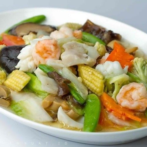 Capcay kuah seafood