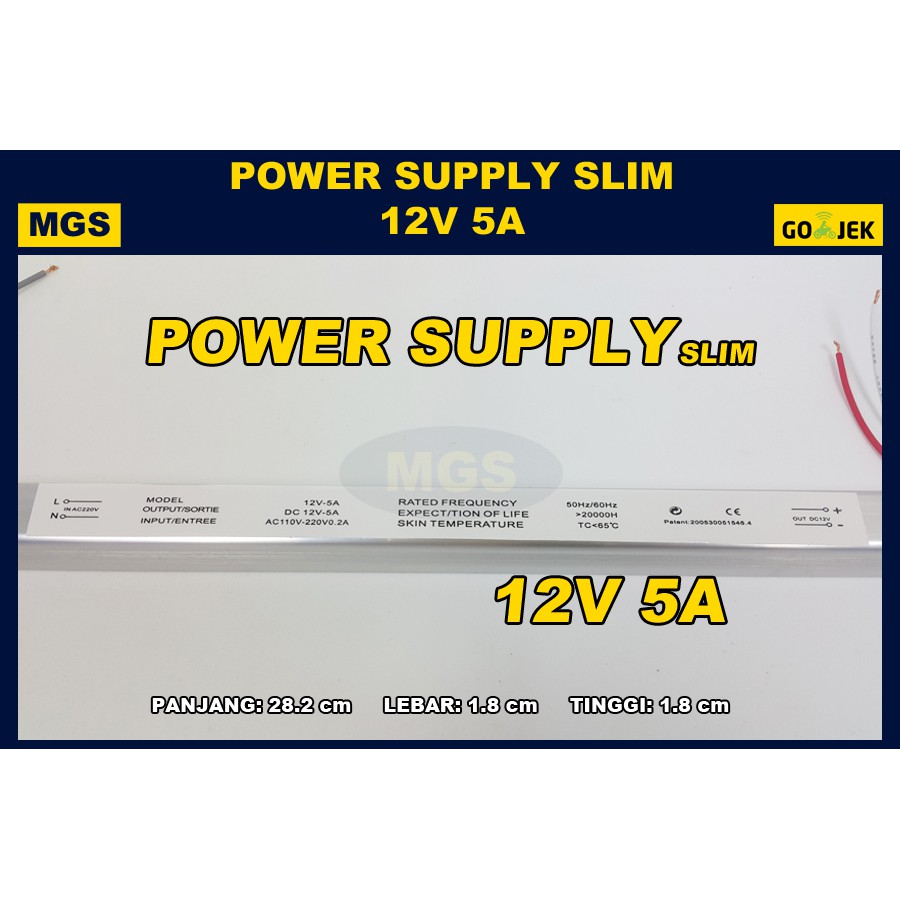 Power Supply Switching 12V 5A Slim