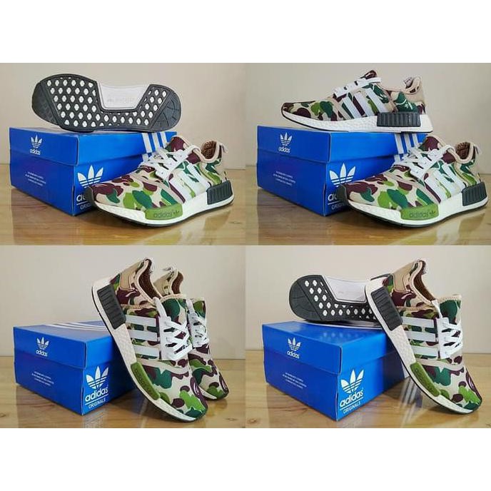 Silahkan Order Sepatu Adidas Casual / Sneakers Nmd Primeknit R1 (Bape Army)