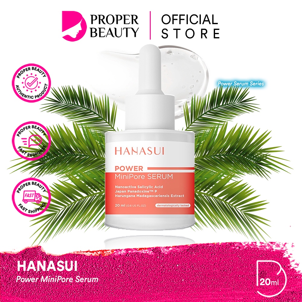 HANASUI Power MiniPore Serum Indonesia / Serum Wajah / Nanoactive Salicylic Acid Japan Panadoxine P Harungana Madagascariensis Extract 20ml / Mengeksfoliasi Kulit Pori Sebum Blackhead Mini Pore / Super Powerful Series Skincare Face Care Intense Treatment