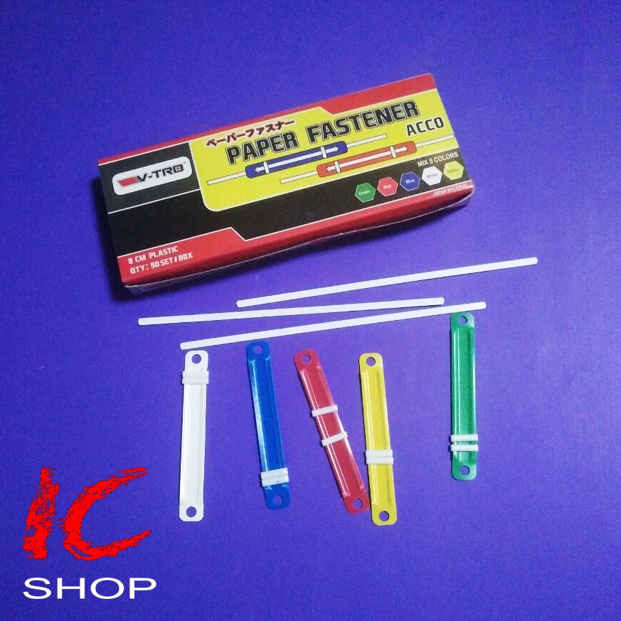 

acco warna & putih - Paper Fastener - Pengikat - Penjepit Kertas isi 50 Set