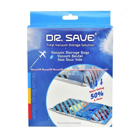 Dr Save Kantung Vacuum Mini Travel Isi 4 Tanpa Pompa Plastik Vacum