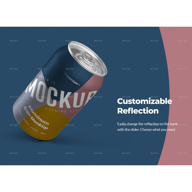 8 Mockup Aluminium Can 330 MI With Water Drops - Photoshop