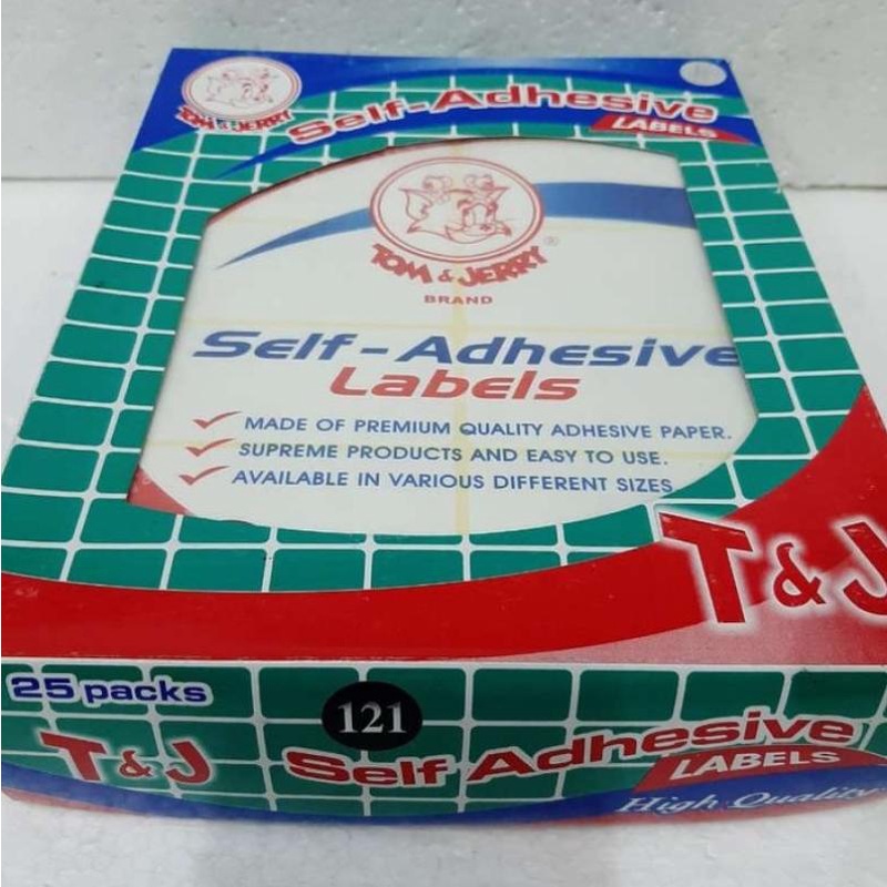 Label Tj No. 121 / Lable Kecil Merk Tom Jerry No 121