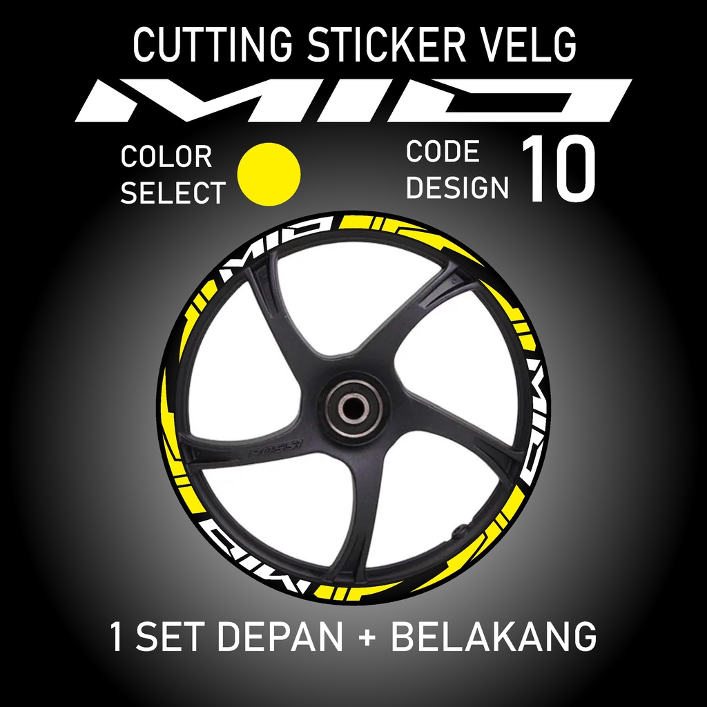 Kenzie Sticker - Stiker Cutting Sticker Velg Yamaha Mio Smile Sporty Racing Lis List Variasi Custom 