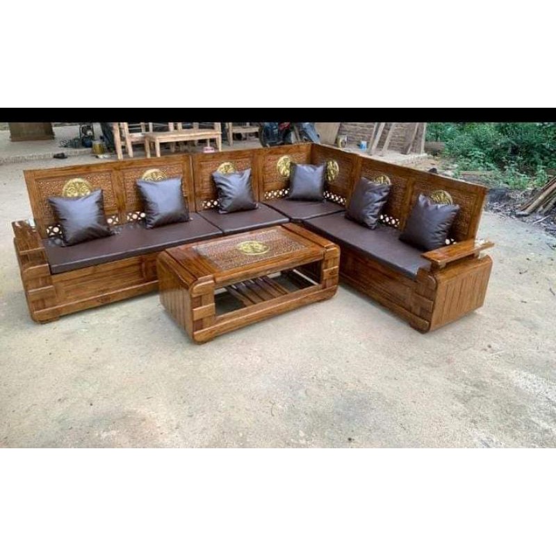 Kursi tamu sudut, kursi tamu kayu jati, kursi tamu minimalis, sofabed, kursi tamu jepara