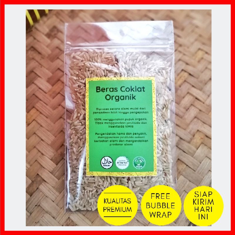 

Beras Coklat Organik MPASI Sehat Bagus Untuk Diet Premium 100 gram