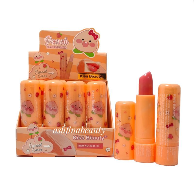 LIP BALM KISS BEAUTY PEACH SWEET COLOR LUSINAN