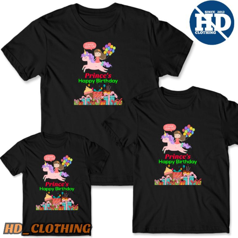 Kaos ulang tahun, Gratis Nama untuk anak dan keluarga - hd clothing