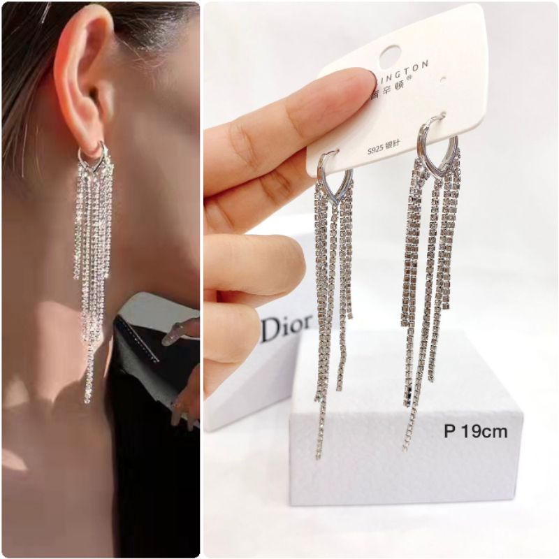 Anting Silver925 Perak Mata kilau Premium Quality Anti karat anti alergi Ans95