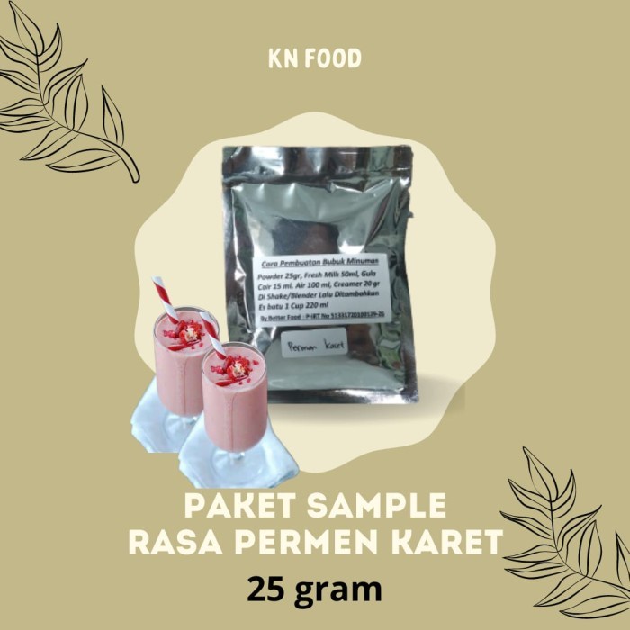 

Paket Sampel KEMASAN 25 Gram My Powder Grade A RASA PERMEN KARET .