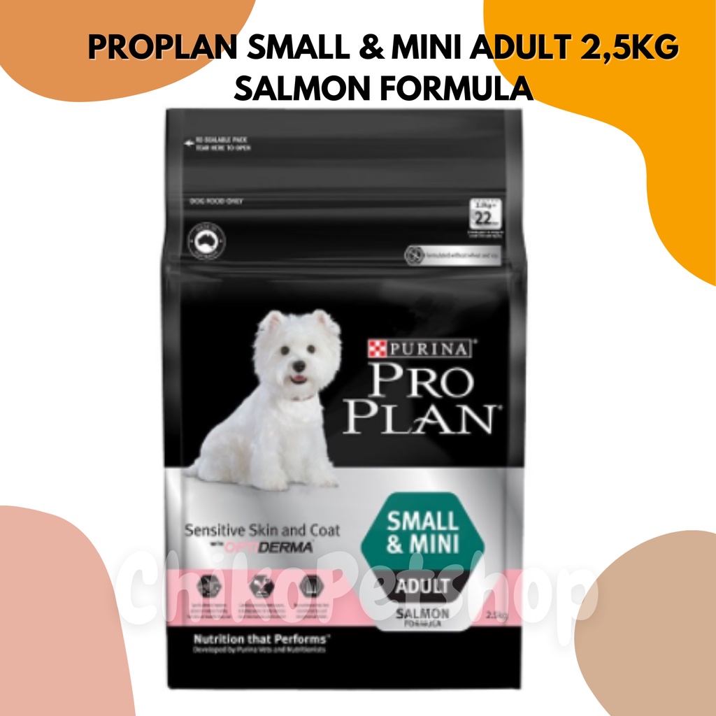 PROPLAN ADULT DOG SMALL &amp; MINI Sensitive Skin And Coat SALMON FORMULA Kemasan 2.5kg