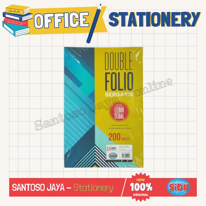 Kertas Double FOLIO Bergaris SIDU - 1 RIM