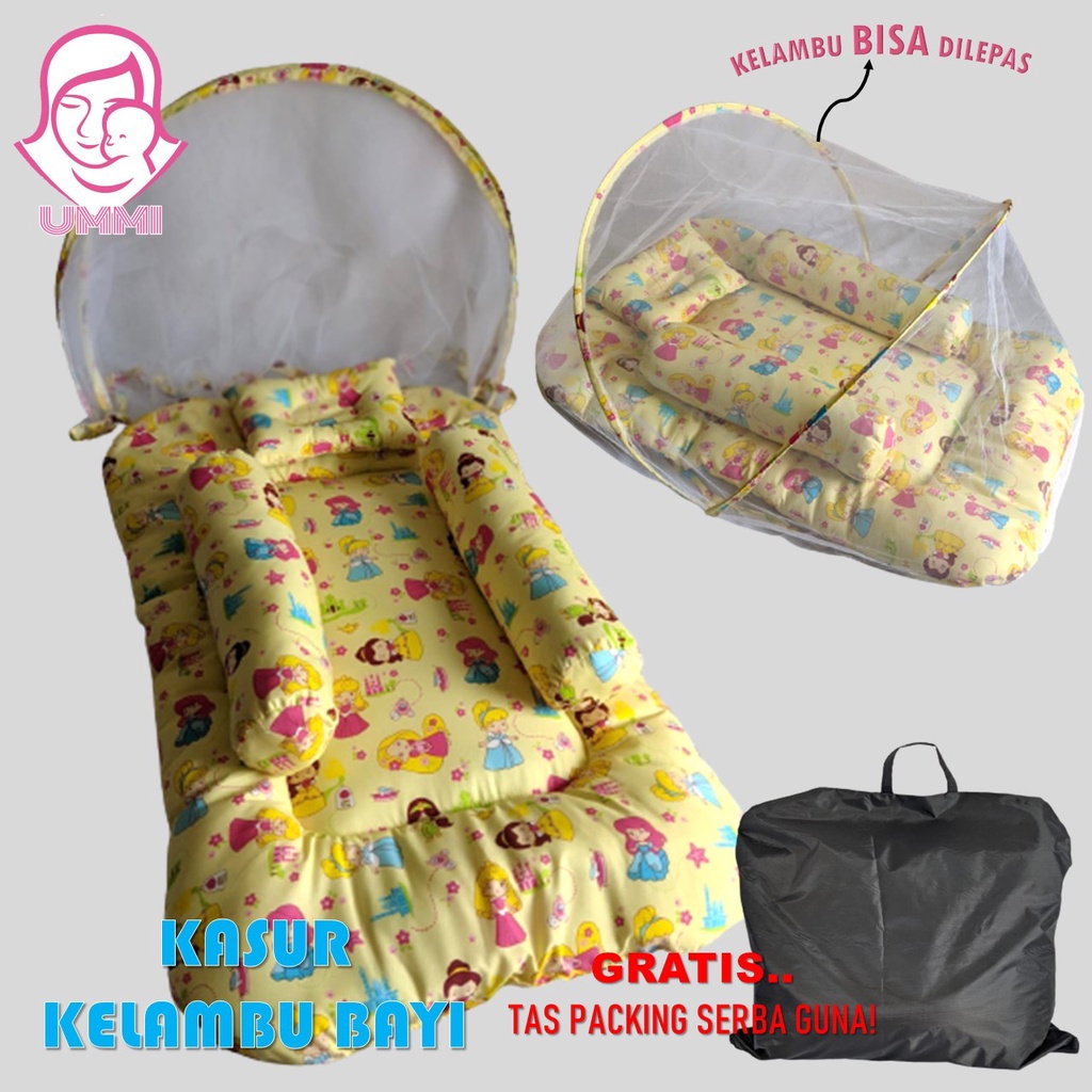 (PREMIUM) KASUR KELAMBU BAYI / KASUR LIPAT BAYI / KASUR BAYI KARAKTER > KELAMBU BISA DILEPAS