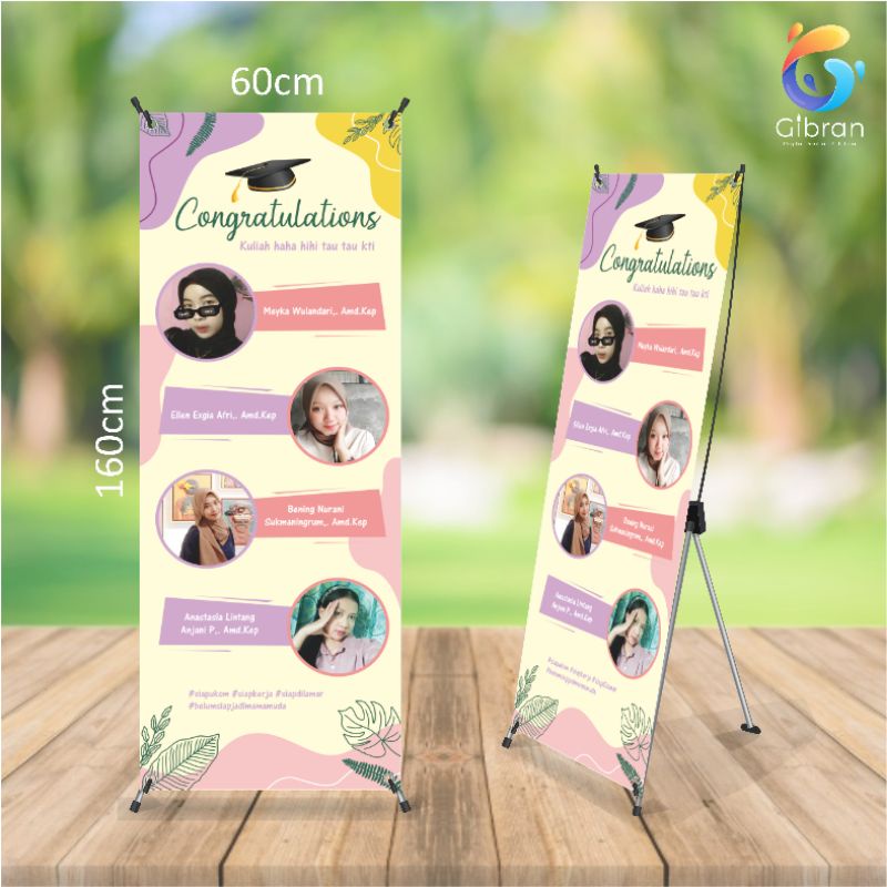 Standing X Banner | Wisuda Simple