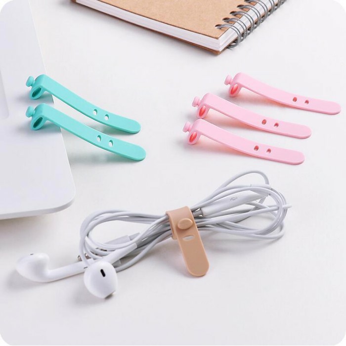 Pengikat Pengait Kabel Warna | Cord Holder Pengikat Kabel Headset Charger Silikon - LPM Shop