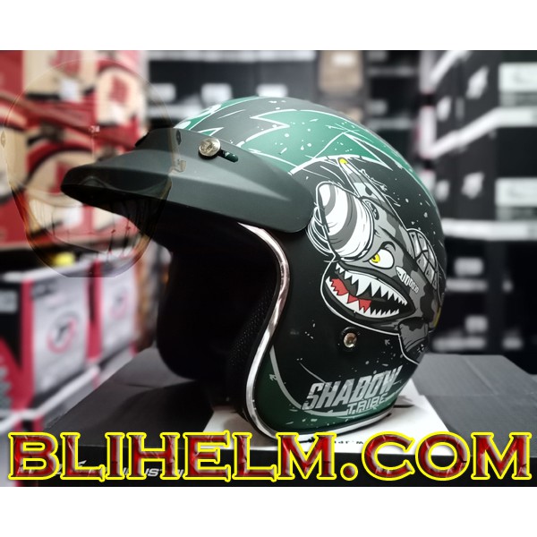 HELM RETRO JPX | JP NEW BIGIE SHADOW BLACK DOFF | CLASSIC HELMET JPX