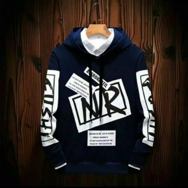 Mokokomo NR Flecee Sweater Hoodie Pria Lengan Panjang Baju Pria Atasan Pria