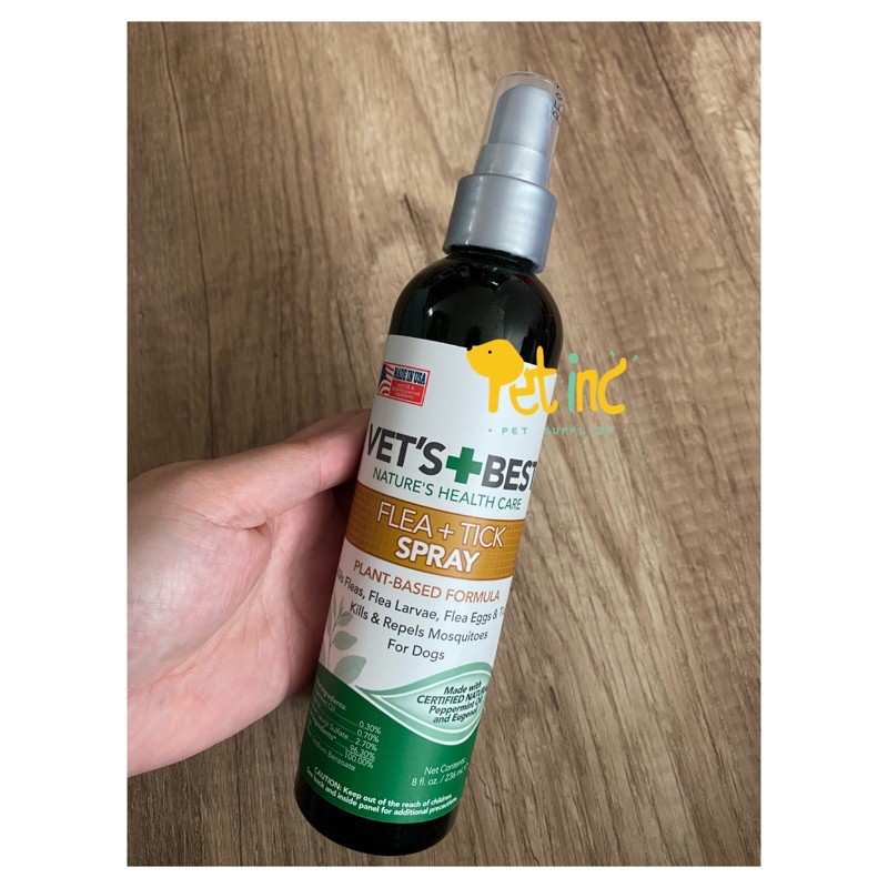 Vet best flea and tick natural spray 235ml (spray kutu aman di jilat)