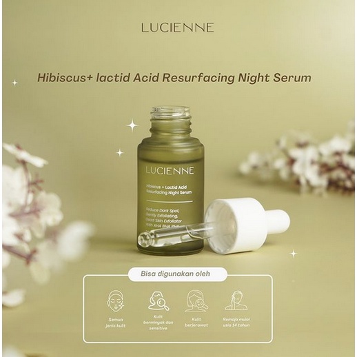 FREE GIFT - LUCIENNE advance arbuwhite 3% / crystal  for brightening / hibiscus lactic acid resurfacing night serum mencerahkan kulit sensitif bpom 20ml murah jerawat anti aging tanpa gragrance mengatasi bekas jerawat beruntusan bruntusan komedo serum