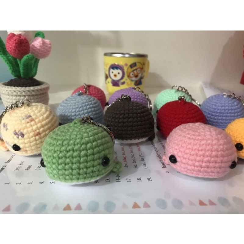 Amigurumi Gantungan Kunci Whale / Ganci whale / Gantungan kunci Paus / boneka rajut whale