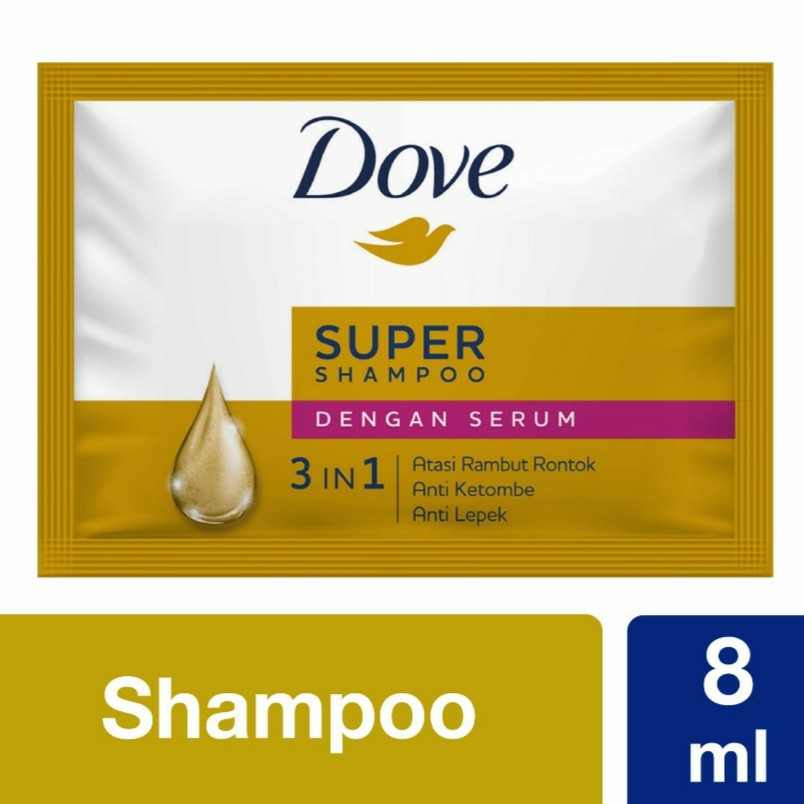 DOVE SUPER SHAMPO SACHET [8ml x 12 Sachet]