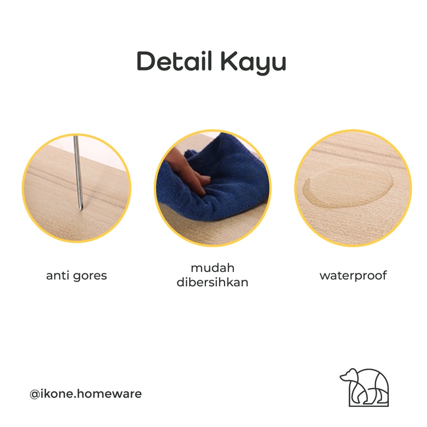 【IKONE】RAKKA Rak Tingkat Serbaguna Kayu Nordic Style Minimalis