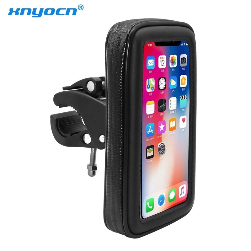 Universal Sepeda Tahan Air Ponsel Pemegang Ponsel Sepeda Motor Pemegang Bersepeda Ponsel Tahan Air Case Tas Ritsleting Cocok untuk Iphone Huawei P30 Xiaomi Redmi 7